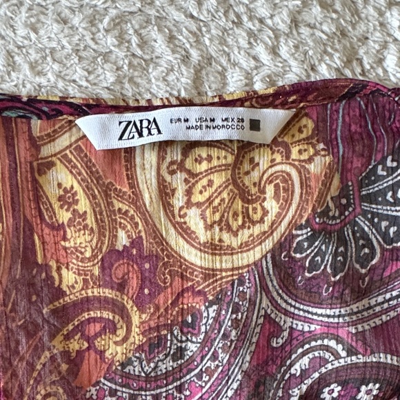 Zara Paisley Cut Out Maxi Dress Size M - Picture 9 of 11